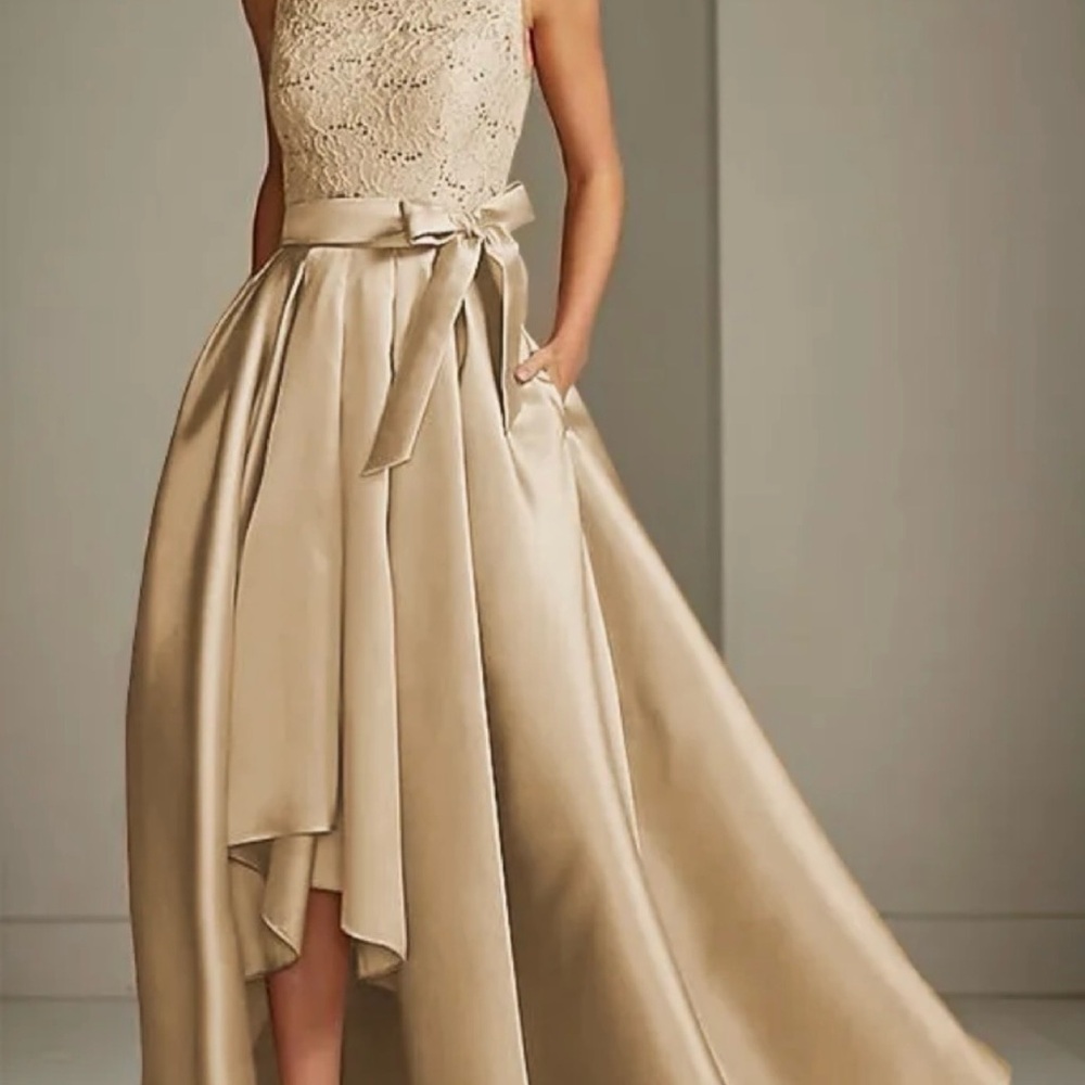 Gorgeous & Elegant Gold Evening Gown